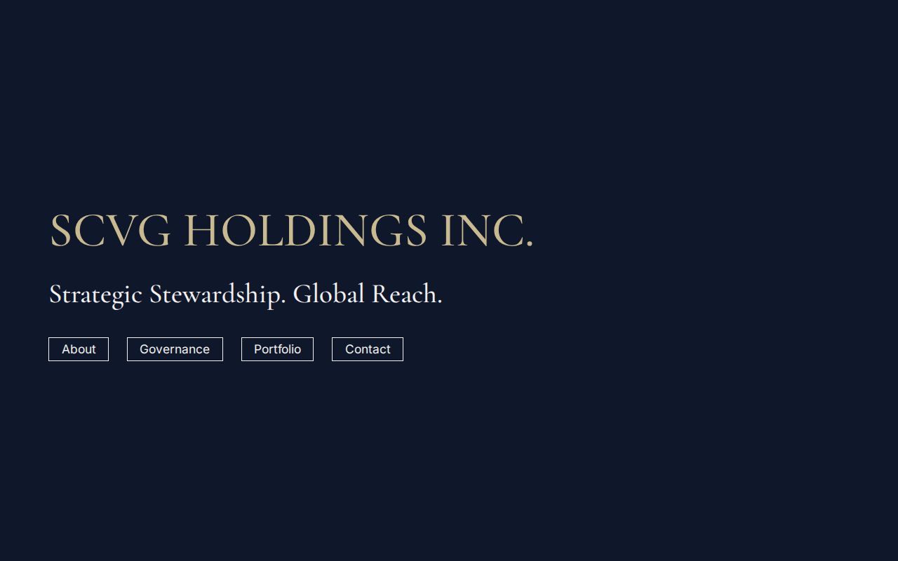 SCVG Holdings Inc. | Strategic Private Holding